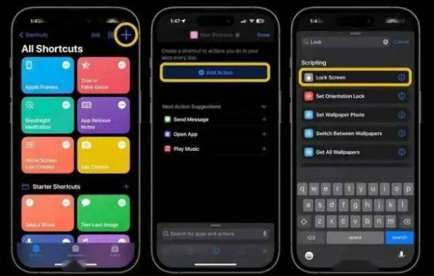 乌坡镇苹果14锁屏维修店分享iPhone14升级iOS16.4后如何创建锁屏快捷方式 
