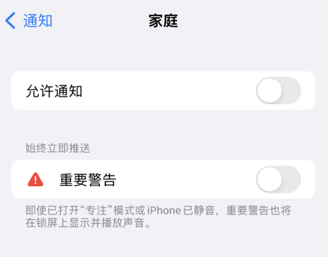 乌坡镇苹果14维修分享iPhone14系列机型弹出“家庭”警告后卡死如何解决 